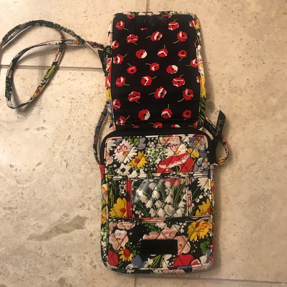 Vera Bradley Red Poppy Fields Floral Crossbody Bag - Picture 3 of 5